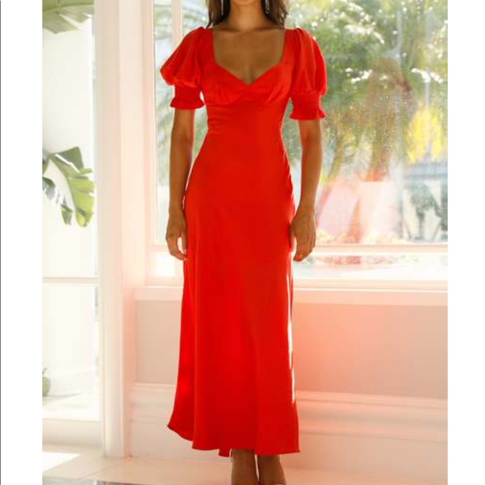 Hello Molly Red Midi Dress